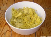 Pâtes aux rubans de courgettes et poulet au curry