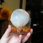 Verrine de tartare de tomates, bulle de mozzarella