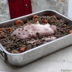 Plat de côte salé aux lentilles