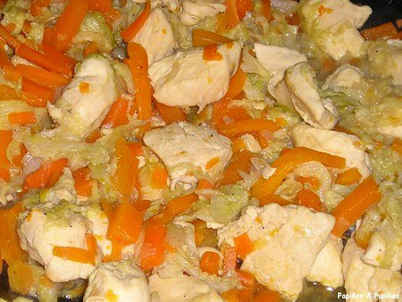 Image Papilles et Pupilles - Wok de poulet au chou chinois