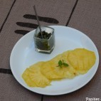 Carpaccio d’ananas au pesto de menthe