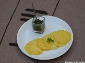 Carpaccio d’ananas au pesto de menthe Carpaccio d’ananas au pesto de menthe