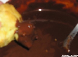 Profiteroles poires anis chocolat
