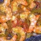 Crevettes sauce piquante