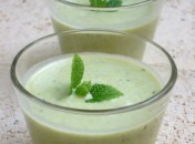 Gaspacho de petits pois à la menthe