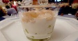 Tartare de Saint Jacques, avocats et concombre en verrines