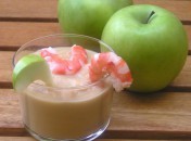 Gaspacho de pommes vertes aux crevettes