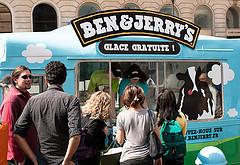 Cupcakes au miel, raisins secs et mascarpone Cowmobile Ben & Jerry
