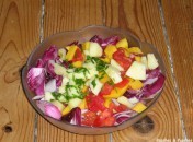 Salade de Carmine à la mangue