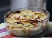 Gratin de pommes de terre sauce Yakitori Gratin de pommes de terre, sauce Yakitori