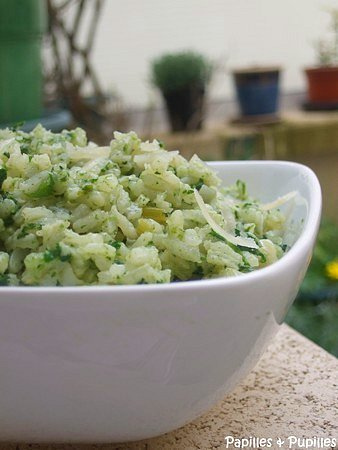 Risotto aux épinards et au fromage de chèvre de Jamie Oliver Risotto vert