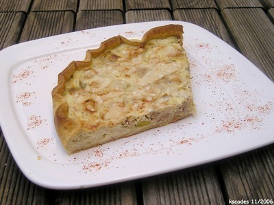 Quiche thon poireaux parmesan