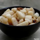 Navets au miel et aux noix concassées