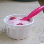 Glace à la framboise