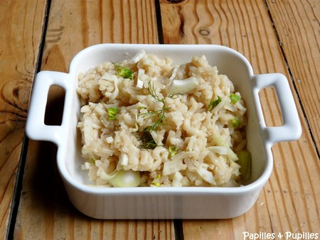 risotto au bouillon de canard et au fenouil