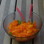 Carottes râpées au jus d’oranges et à l’eau de fleurs d’orangers