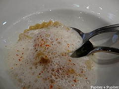 Ecume de bouillon crémée