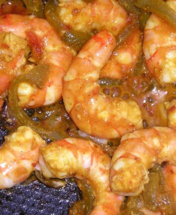 Crevettes sauce piquante
