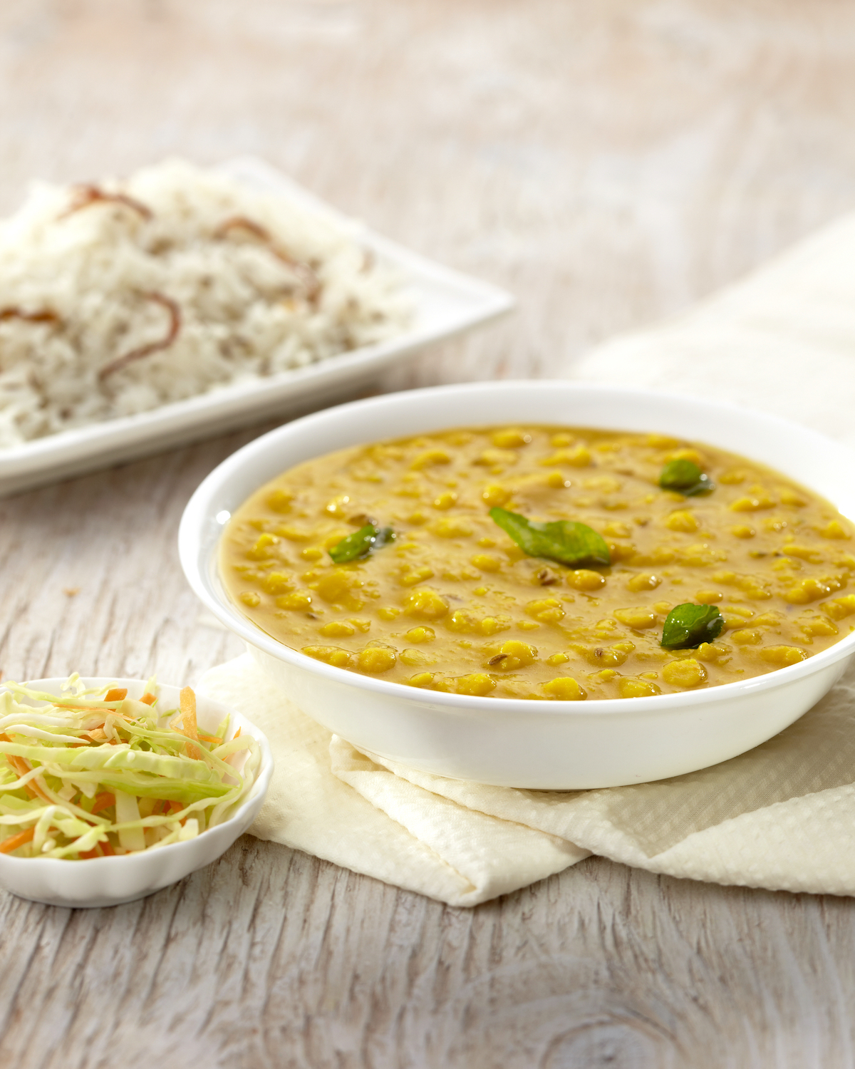 Dahl aux poireaux et pois cassés