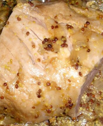Filet mignon de porc à la moutarde à l'ancienne