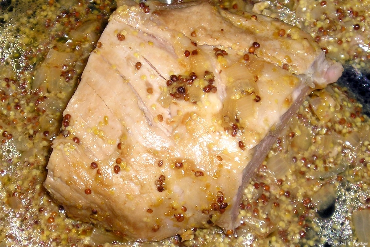 Filet mignon de porc à la moutarde à l'ancienne
