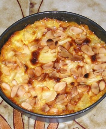 Gratin de poires aux amandes