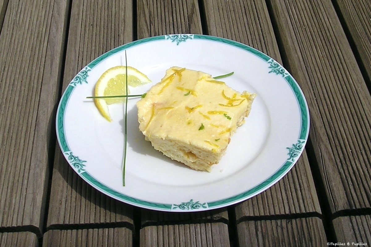 Tranche de tiramisu au citron et citron vert