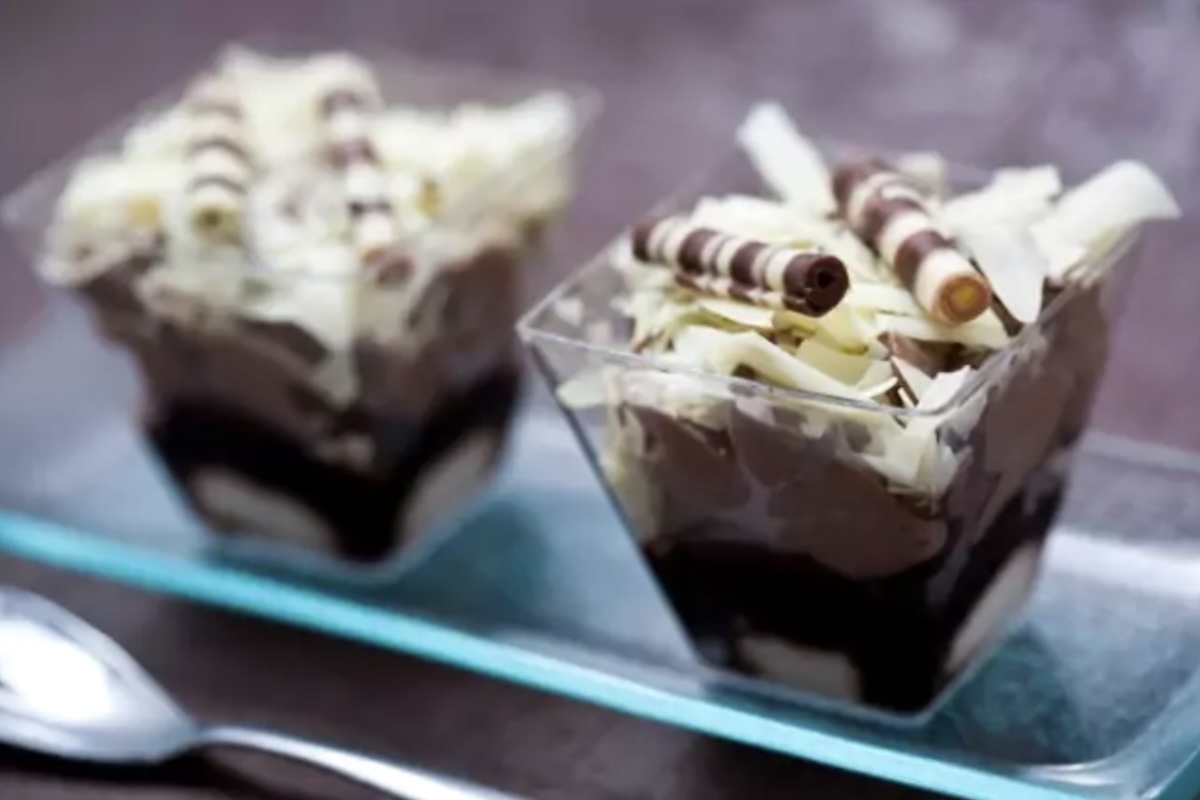 Trifle Bianconeve au chocolat et café en verrine