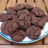 Chewy chocolate gingerbread cookies