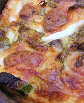 Clafoutis courgettes mozzarella