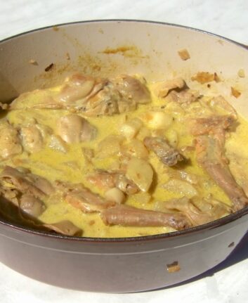 Curry de lapin aux poires