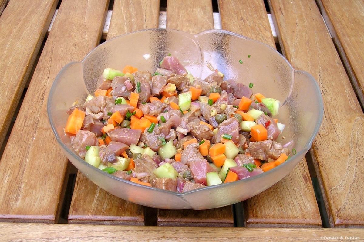 Tartare de thon rouge prêt à servir
