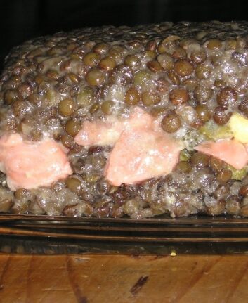 Terrine de lentilles au saumon