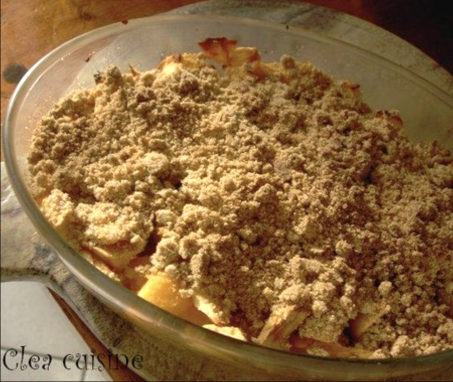 Crumble pomme coing