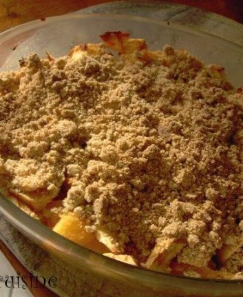 Crumble pommes coing