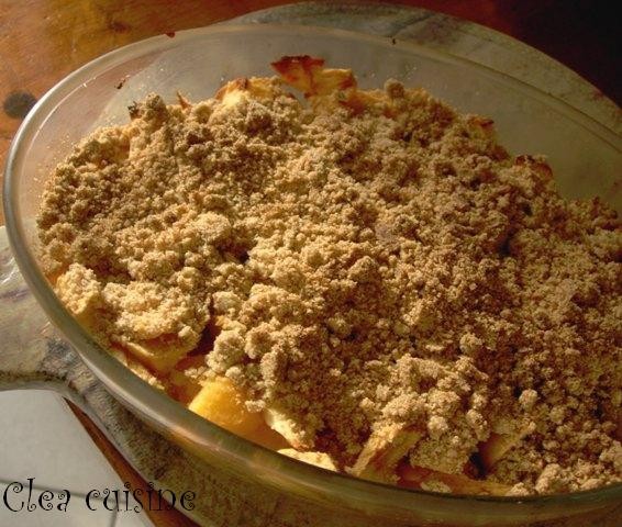 Crumble pommes coing