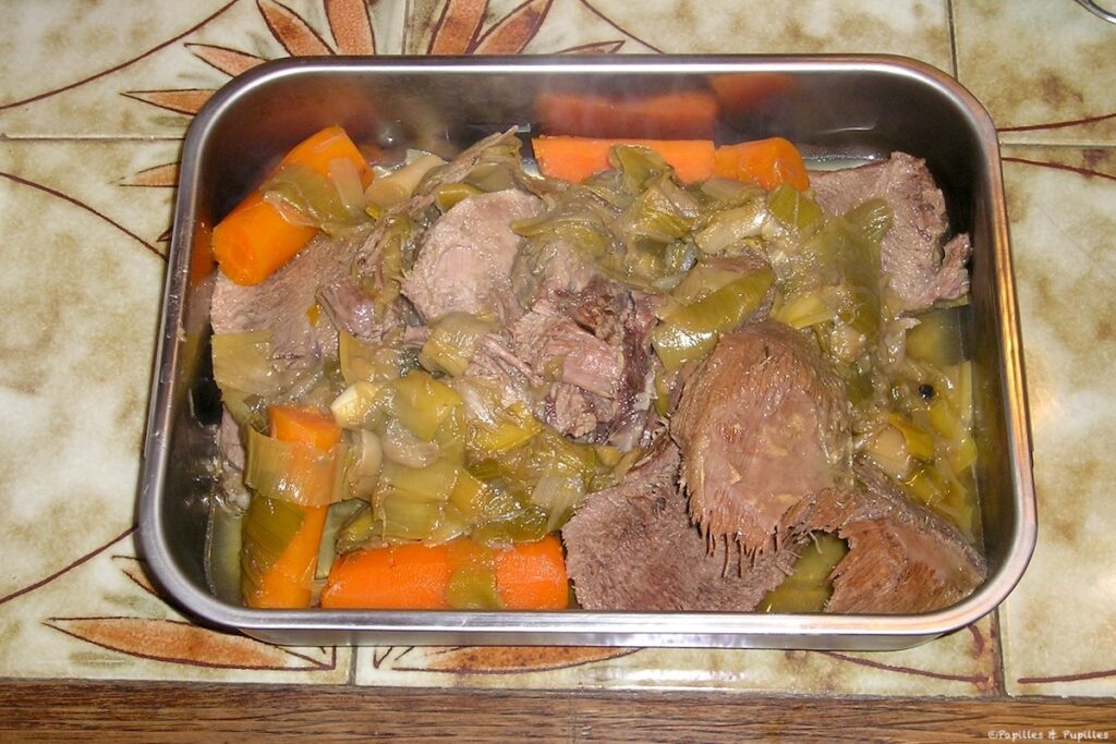 Langue de boeuf dans le plat