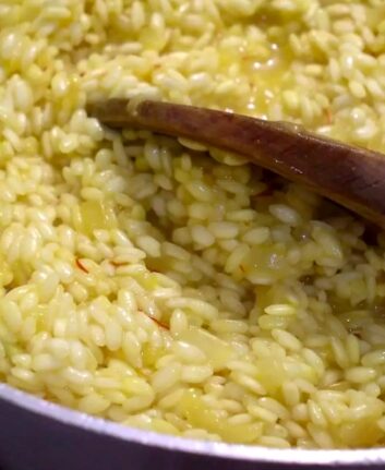 Risotto aux poires et au safran