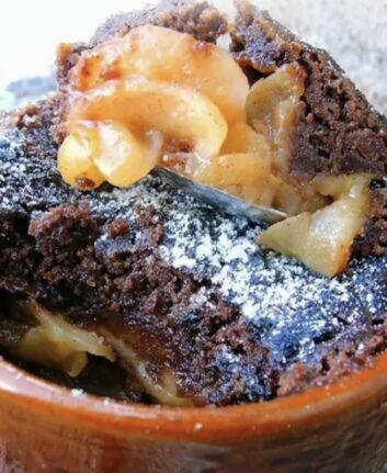 Crumble au chocolat et aux pommes