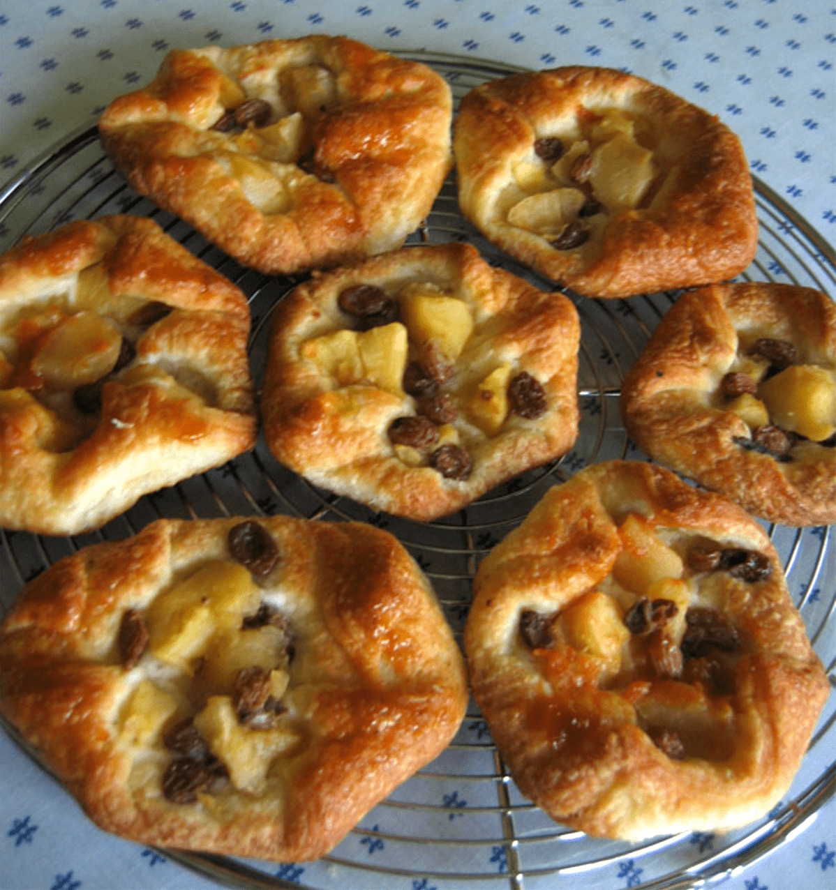 Feuilletés aux pommes et aux raisins