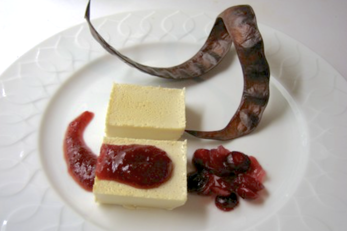 Pannacotta aux cranberries sans oeufs, sans gluten