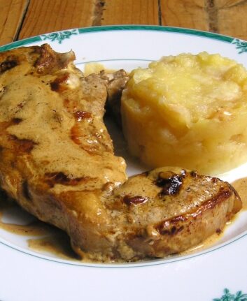 Côte de veau à la normande