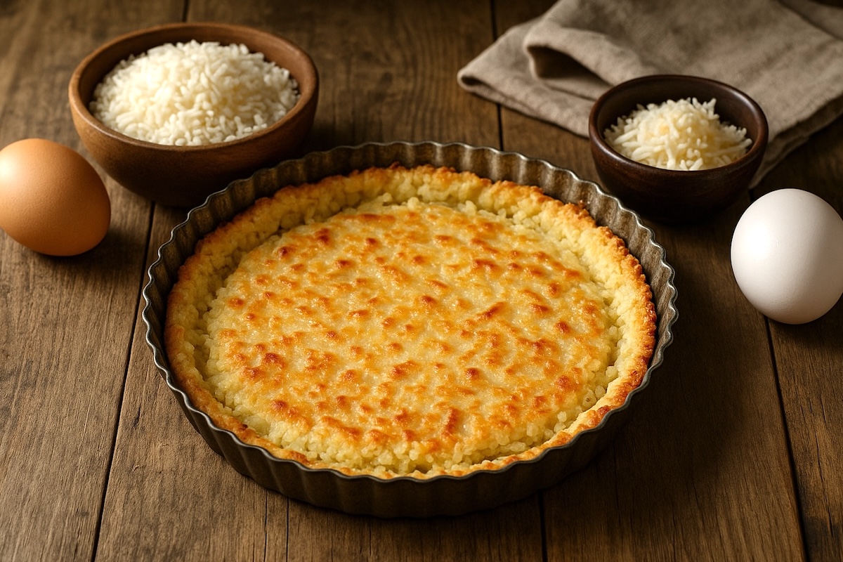 Pâte à tarte au riz cuit sans gluten