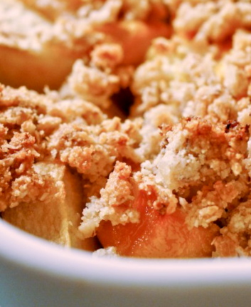 Crumble pommes mangues sans oeufs