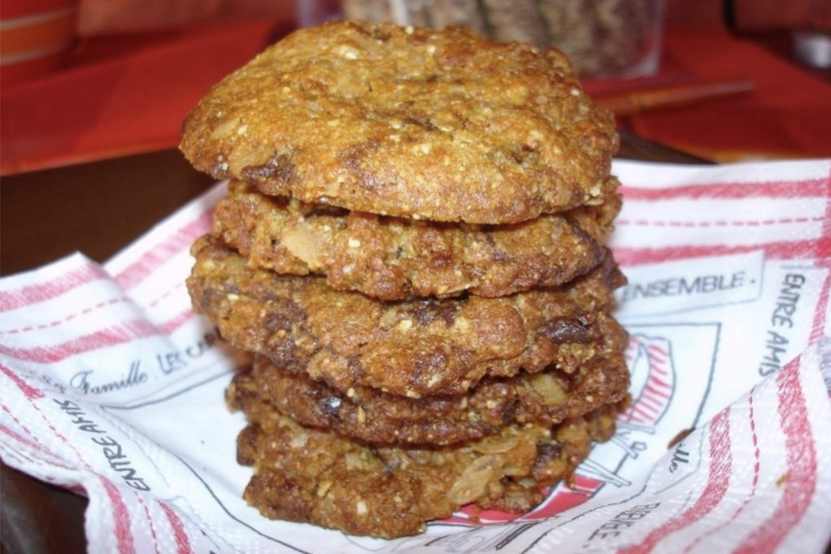 Palets aux flocons d’épeautre et pépites de chocolat sans oeufs sans lait