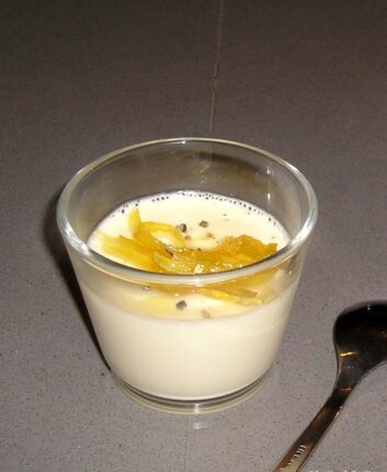 Pannacotta à la cardamome et citron confit