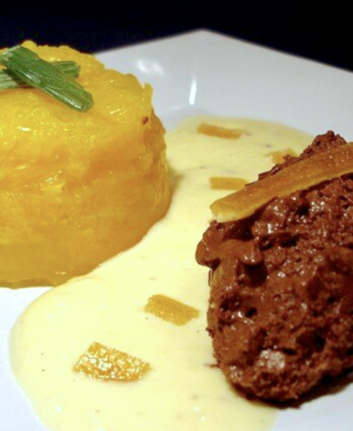 Terrine d'oranges en gelée sans oeufs sans lait sans gluten