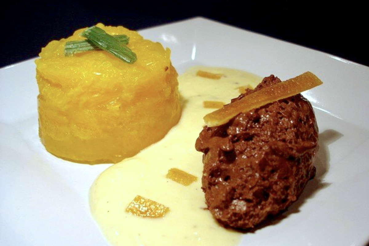 Terrine d'oranges en gelée sans oeufs sans lait sans gluten