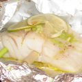 Papillote de lieu à la citronnelle