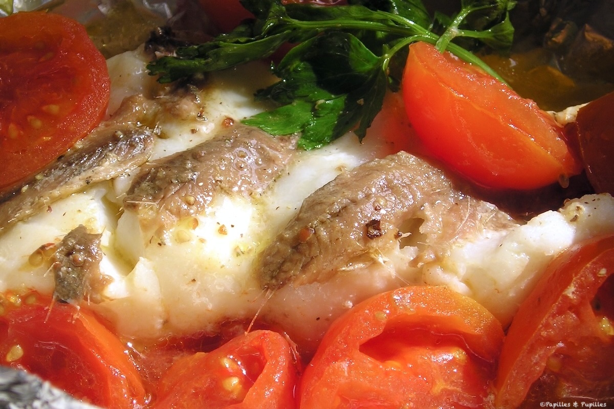 Papillote ensoleillée de cabillaud